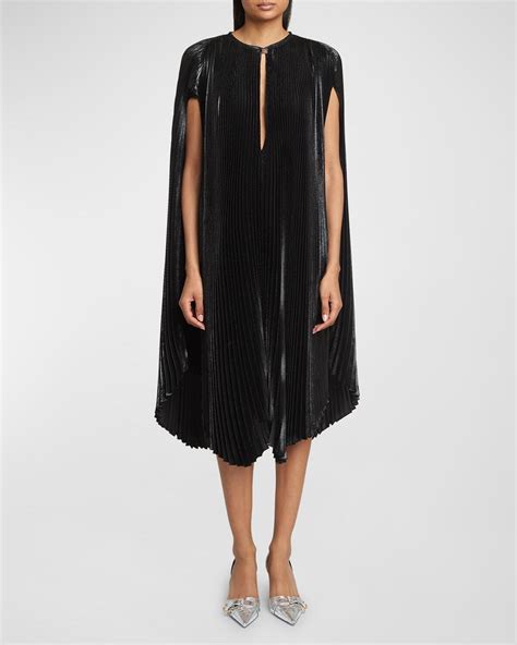 givenchy metallic pleated dress|Givenchy Metallic Pleated Cap.